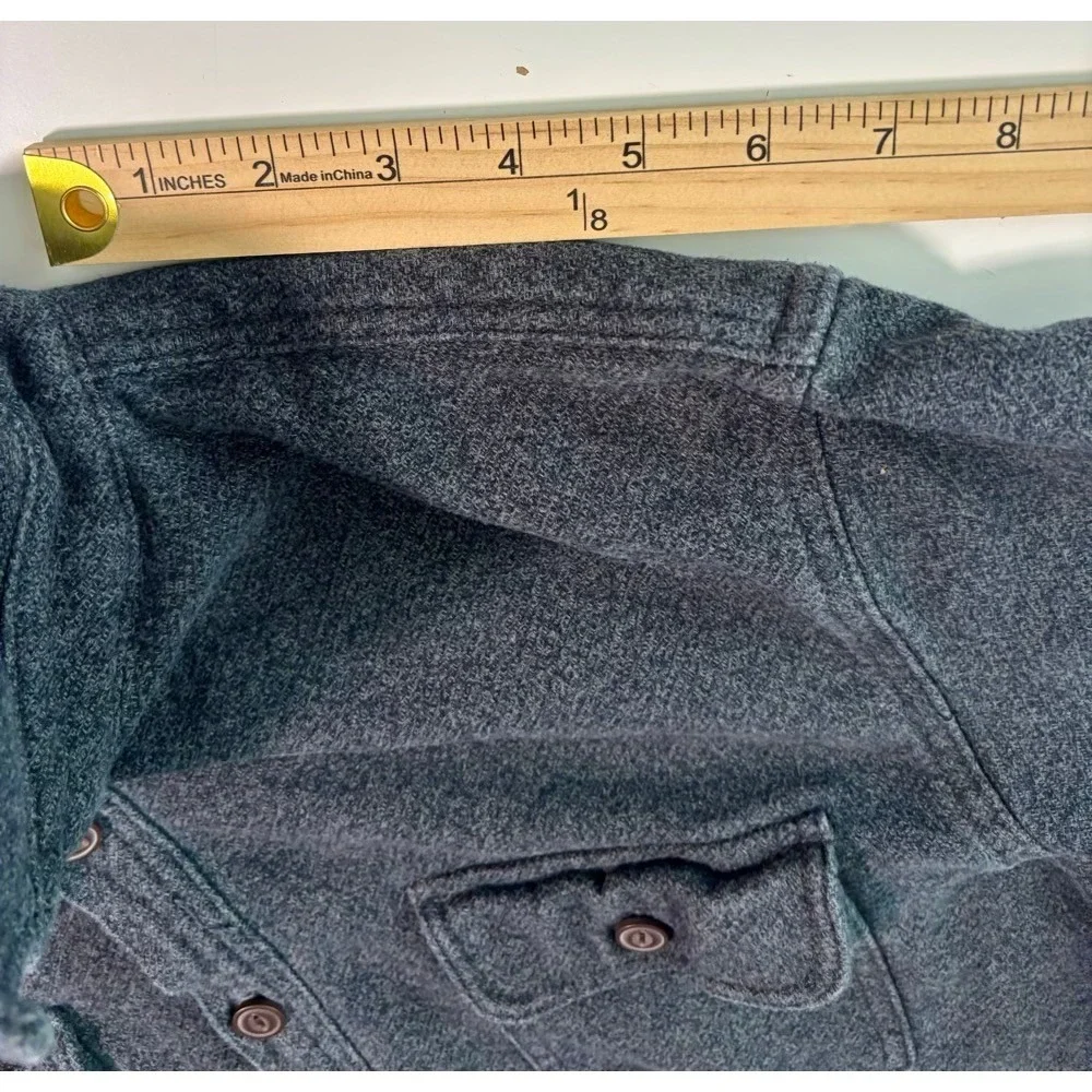 Grayers Shirt Jacket Mens XL Gray Cotton Flannel Shacket Outdoor Heritage Rugged